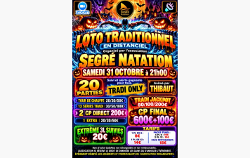Dernier Loto en Ligne de l'année samedi 31/10/2026 - Halloween